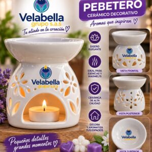 Pebetero Cerámico Decorativo Velabella
